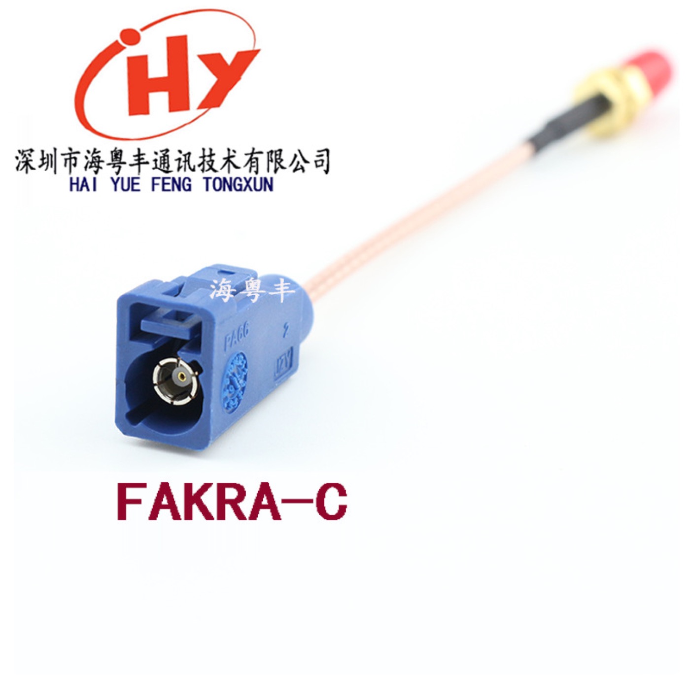 RG316 FAKRA转SMA射频转接线实物与接口结构参考图