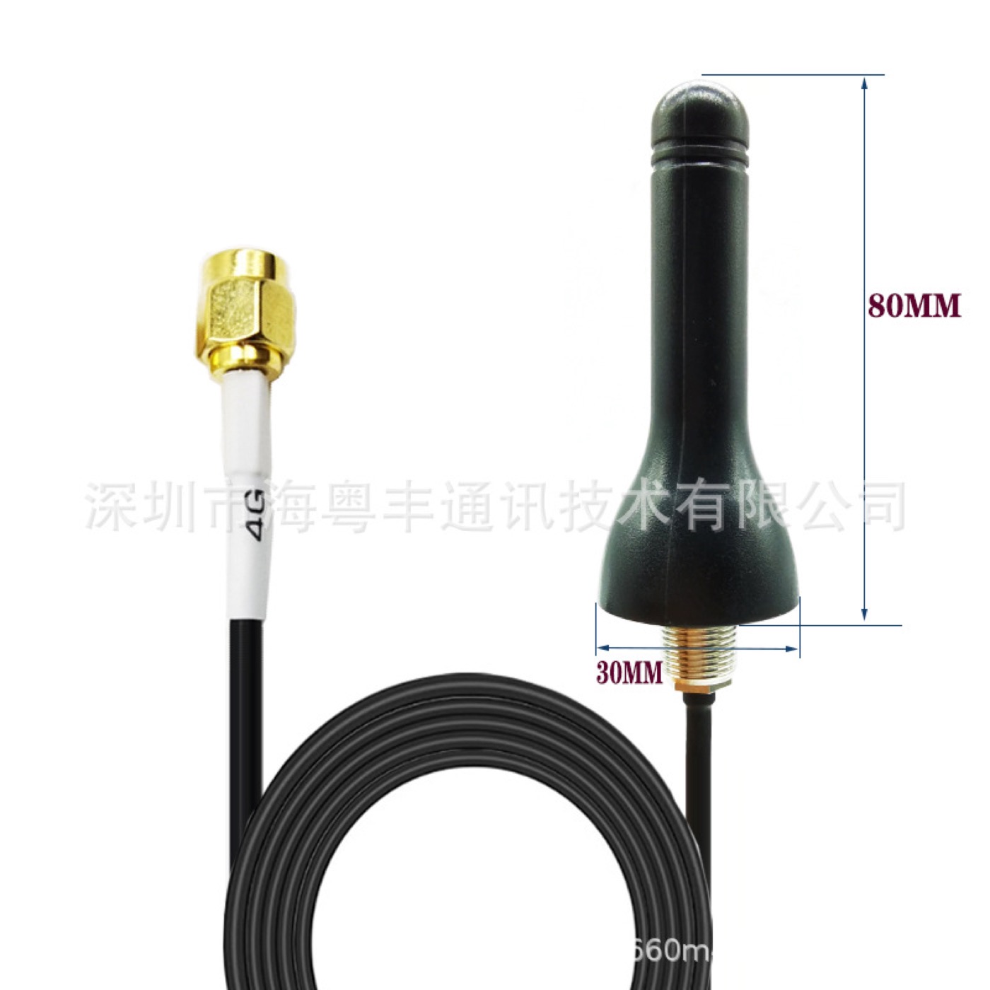 700-2700MHz机柜外置天线实物与接口结构参考图
