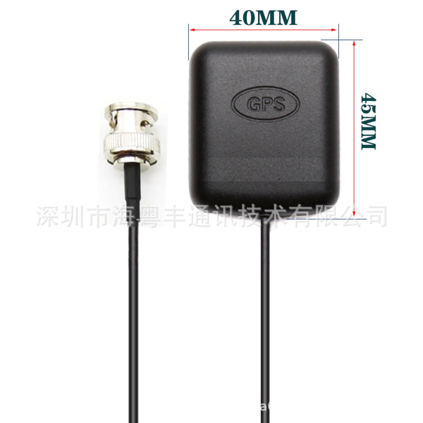 GPS/北斗有源定位天线实物与接口结构参考图