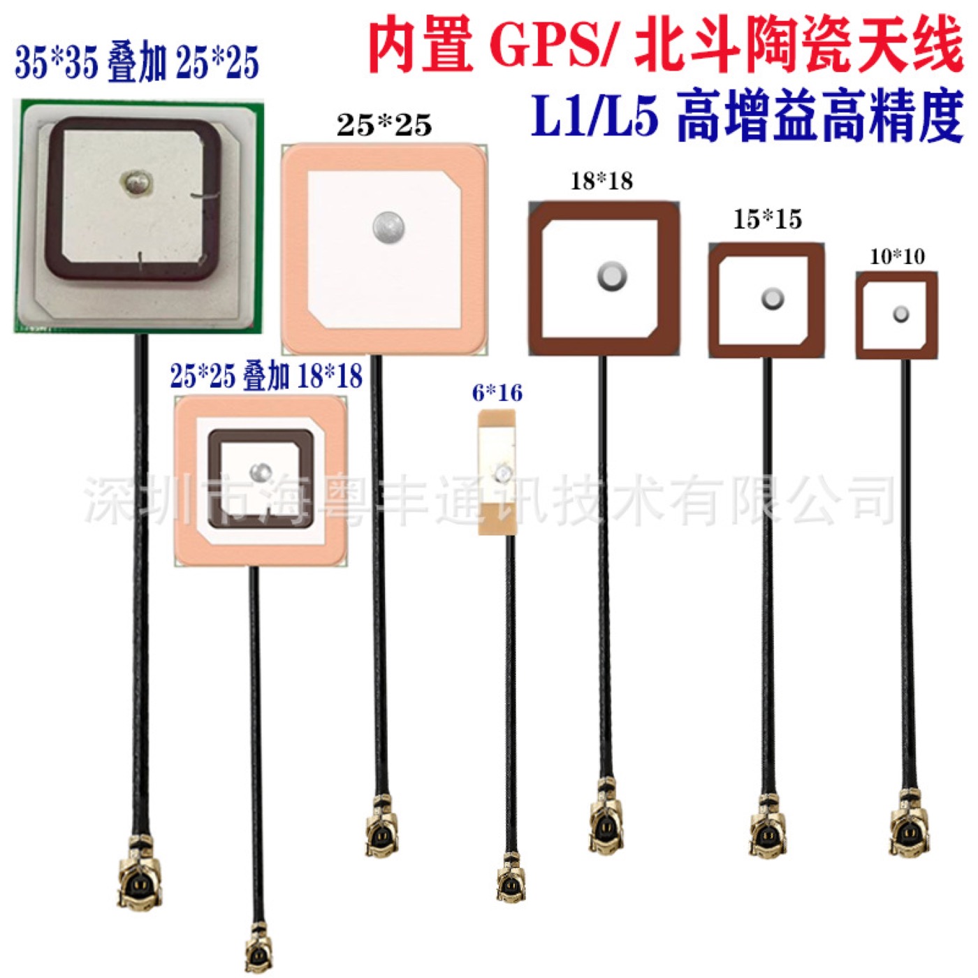 GPS/北斗有源定位天线实物与接口结构参考图